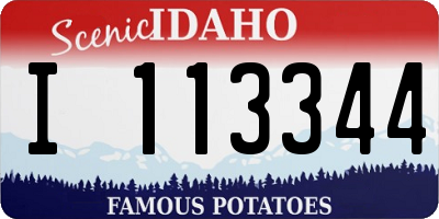 ID license plate I113344