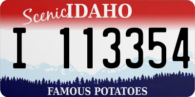 ID license plate I113354