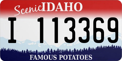 ID license plate I113369