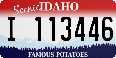 ID license plate I113446