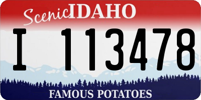 ID license plate I113478