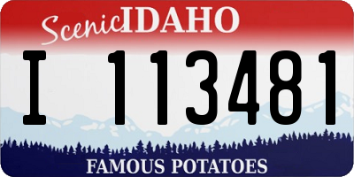 ID license plate I113481