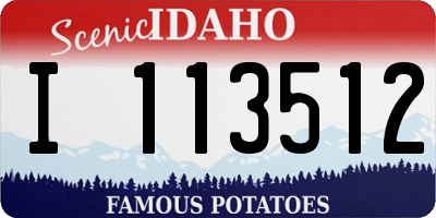 ID license plate I113512
