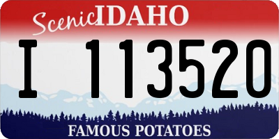 ID license plate I113520
