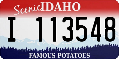 ID license plate I113548