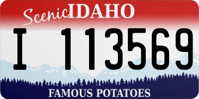 ID license plate I113569