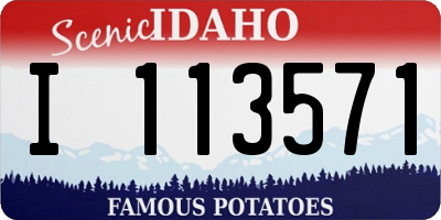ID license plate I113571