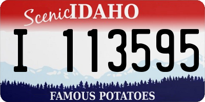 ID license plate I113595