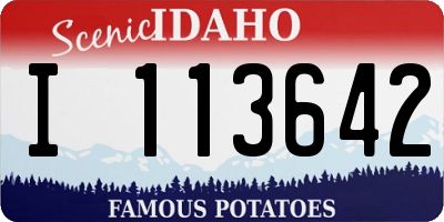 ID license plate I113642