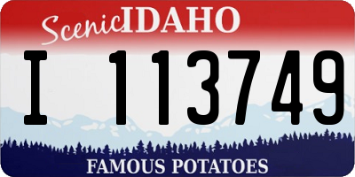 ID license plate I113749