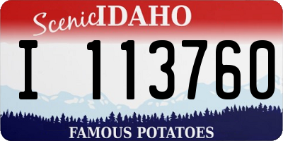 ID license plate I113760