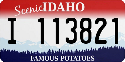 ID license plate I113821