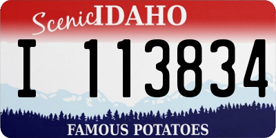 ID license plate I113834