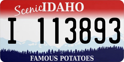 ID license plate I113893