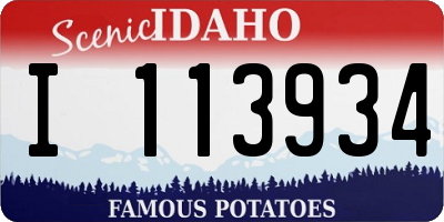 ID license plate I113934
