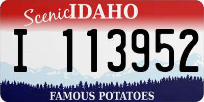 ID license plate I113952