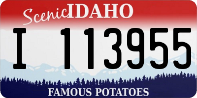 ID license plate I113955