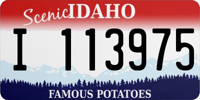 ID license plate I113975