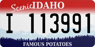 ID license plate I113991