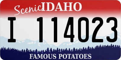 ID license plate I114023