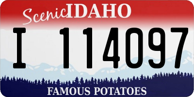 ID license plate I114097