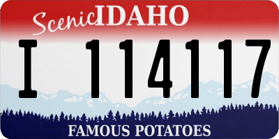 ID license plate I114117
