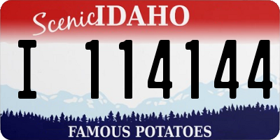 ID license plate I114144
