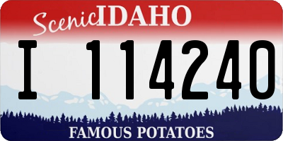ID license plate I114240