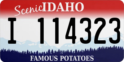 ID license plate I114323
