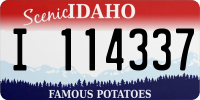 ID license plate I114337
