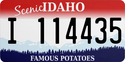 ID license plate I114435