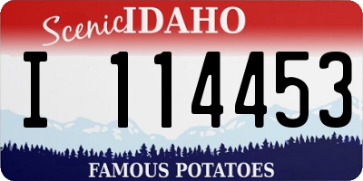 ID license plate I114453