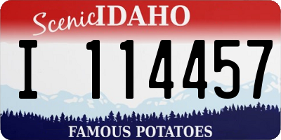 ID license plate I114457