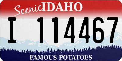 ID license plate I114467