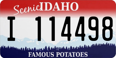 ID license plate I114498