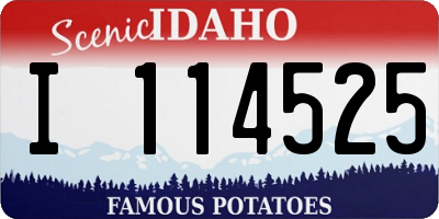 ID license plate I114525