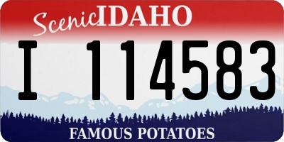 ID license plate I114583