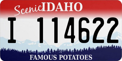 ID license plate I114622