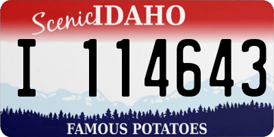 ID license plate I114643