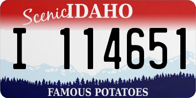 ID license plate I114651