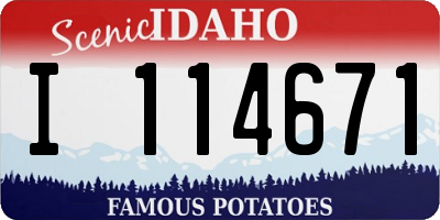 ID license plate I114671
