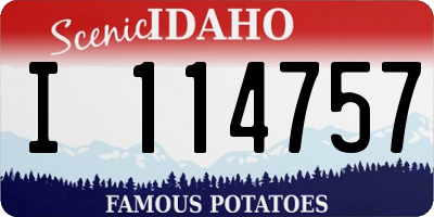 ID license plate I114757