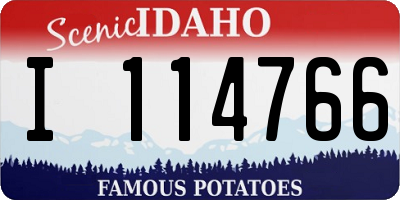 ID license plate I114766