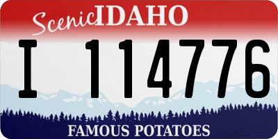 ID license plate I114776