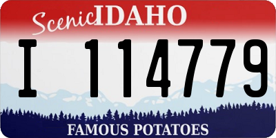 ID license plate I114779