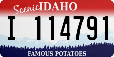 ID license plate I114791