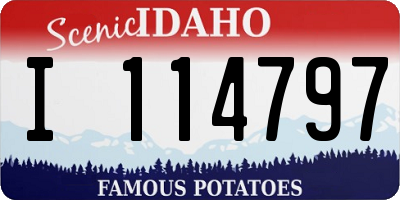 ID license plate I114797