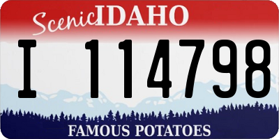 ID license plate I114798