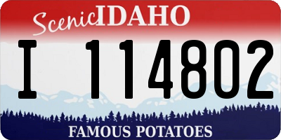 ID license plate I114802
