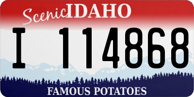 ID license plate I114868